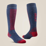 Ariat TEK Merino Socks - Red/Navy