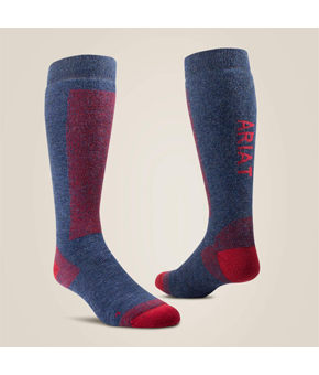 Ariat TEK Merino Socks - Red/Navy