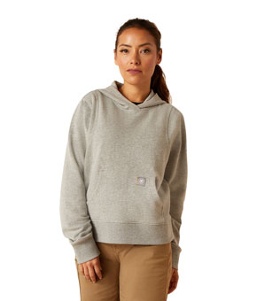 Ariat Rebar Lightweight Cropped Hoodie - Heather Grey