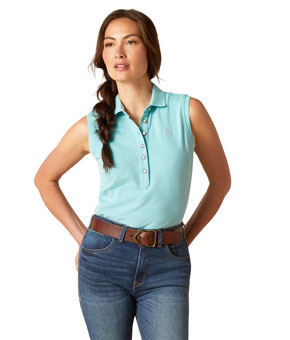 Ariat Prix Sleeveless Polo - Marine Blue