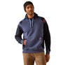 Ariat Rebar Workman Colour Block Logo Hoodie - Navy/Blue Indigo