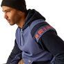 Ariat Rebar Workman Colour Block Logo Hoodie - Navy/Blue Indigo