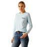 Ariat Course Seal Tee - Cerulean Heather