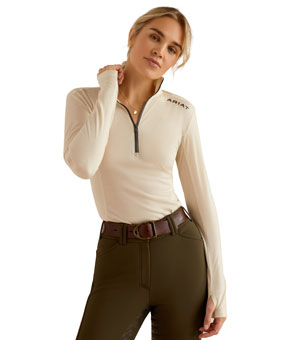 Ariat Cheviot 1/4 Zip Baselayer - Summer Sand