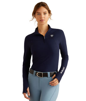 Ariat Lowell 3.0 1/4 Zip Baselayer - Navy Eclipse