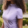 Dublin Tabby Short Sleeve Riding Top - Mauve