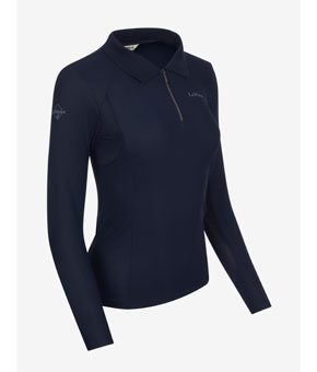 LeMieux Long Sleeve Sport Polo Shirt - Navy