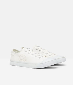 Joules Coast Canvas Pumps - White