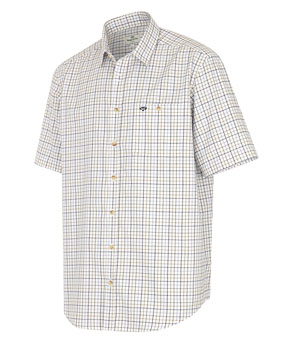 Hoggs Of Fife Kessock Short Sleeve Tattersall Shirt - Navy/Olive