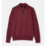 Joules Hillside Quarter Zip Knit Jumper - Burgundy