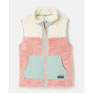 Joules Girls Always Cosy Colourblock Fleece Gilet - Pink