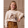 Joules Girls Hattie Intarsia Horse Jumper Cream