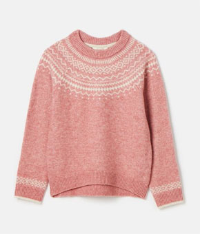 Joules Girls' Charlotte Fair Isle Jumper