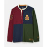 Joules Boys Kick Off Multi Grandad Collar Rugby Shirt