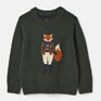 Joules Kids Jonty Intarsia Fox Artwork Jumper