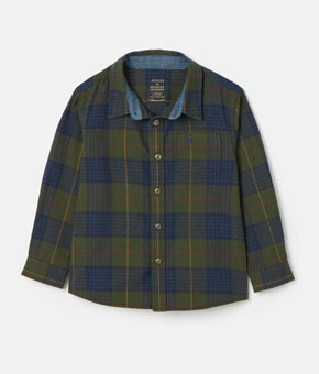 Joules Boys Buchanan Checked Shirt - Green