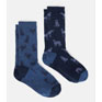 Joules Mens Kingsbury 2 Pack Socks - Blue/Navy