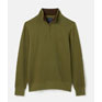 Joules Alistair Quarter Zip Cotton Sweatshirt - Khaki Green