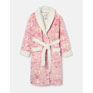 Joules Matilda Fleece Lined Dressing Gown - Pink Dog