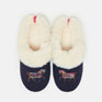 Joules Slippet Luxe Embroided Slippers - Navy Blue Horse