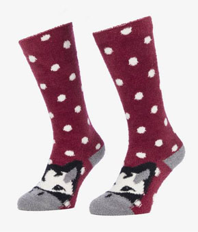 LeMieux Fluffy Character Socks Razzle