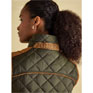 Joules Braemar Luxe Showerproof Diamond Quilted Gilet - Khaki Green