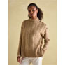 Joules Betsy Button Shoulder Cable Jumper - Camel