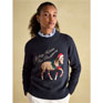 Joules Noelle Intarsia Christmas Jumper - Navy