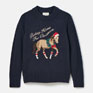 Joules Noelle Intarsia Christmas Jumper - Navy