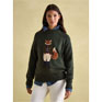 Joules Intarsia Fox Knit Jumper - Dark Green