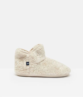 Joules Cabin Luxe Faux Fur Slipper Boots - Oatmeal