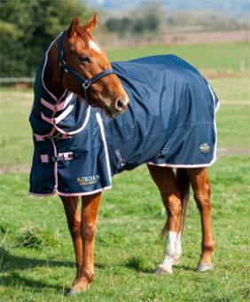 Gallop Trojan 50G Turnout Combo - Navy/Pink