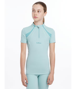 LeMieux Young Rider Short Sleeve Mia Mesh Base Layer Aqua