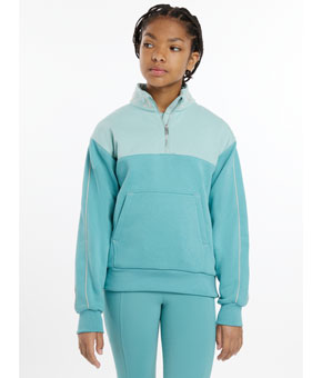 LeMieux Young Rider Kate Quarter Zip Sweat Lagoon