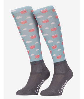 LeMieux Footsie Socks Flying Pigs