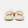 Joules Slippet Luxe Natural Dachshund Embroided Slippers